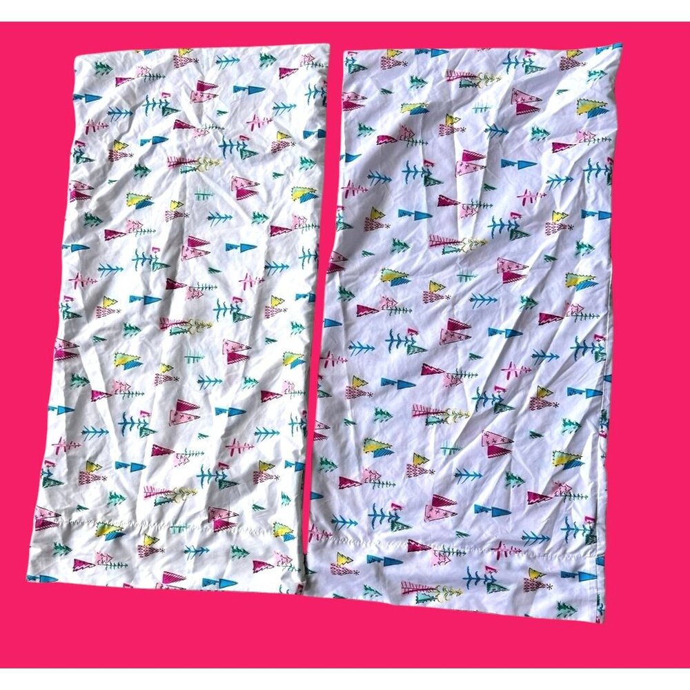 Modern Southern Home Christmas Tree Pillowcases King White 19 in W 38 in…